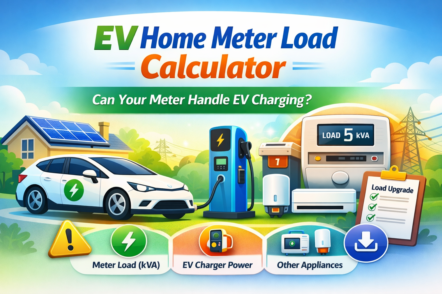 EV Home Meter Load Calculator Required Load for EV Charging